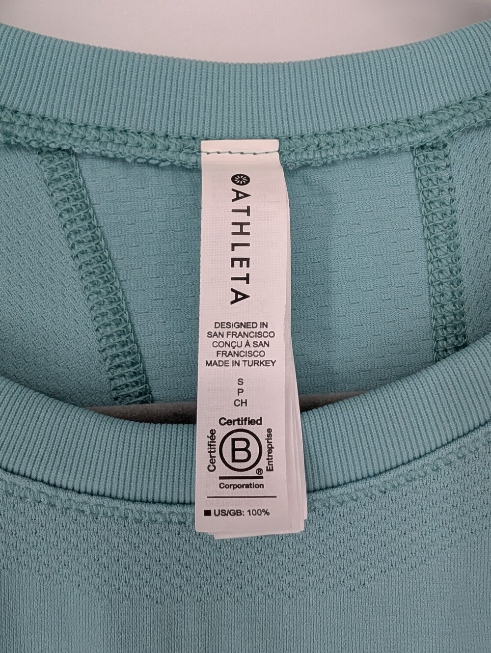 Athleta Momentum Seamless Long Sleeve Top Blue Small - Picture 3 of 5